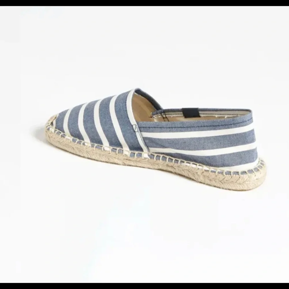 NEW! Soludos Classic Stripe navy/white espadrilles women's size EUR 37/ US 7